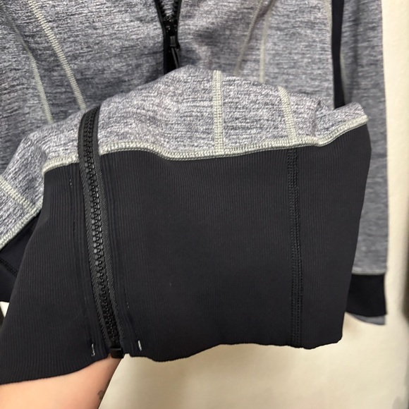 Lululemon Daily Practice Jacket Space Dye Camo Black Dark Slate Longline Size 4 - Picture 9 of 12